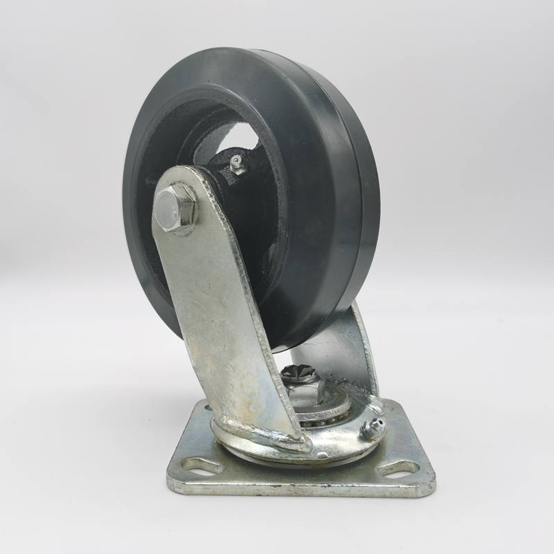Dumpster Rubber on Iron Core Caster