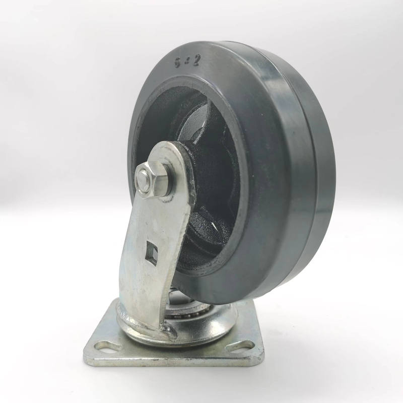 Dumpster Rubber on Iron Core Caster