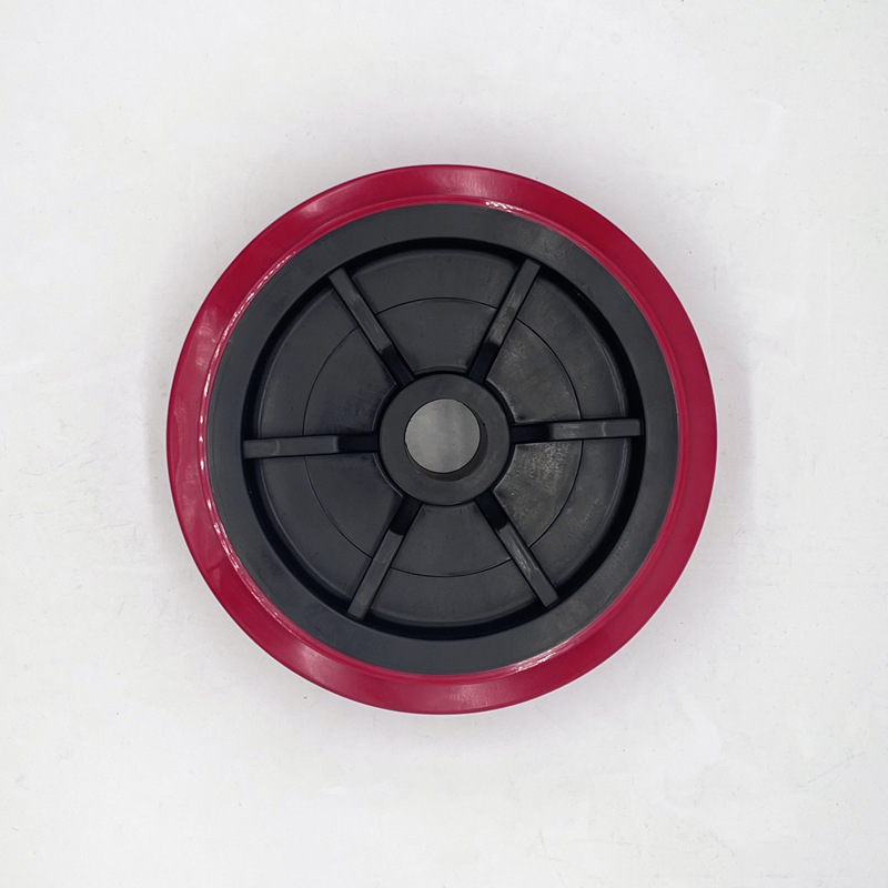 Plastic Dumpster Polyurethane on Poly Wheel