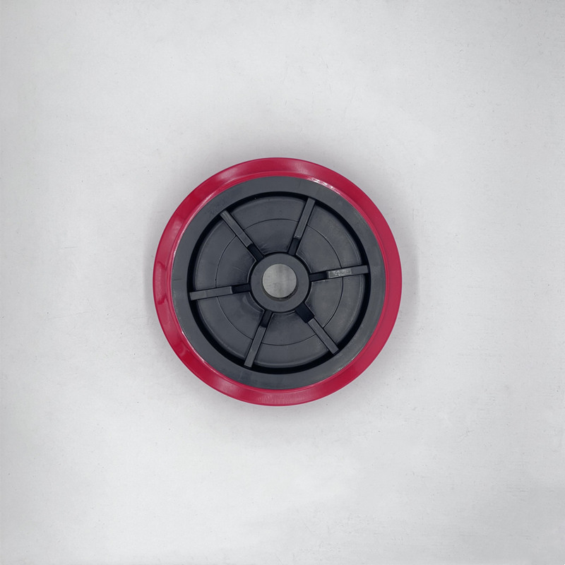 Plastic Dumpster Polyurethane on Poly Wheel