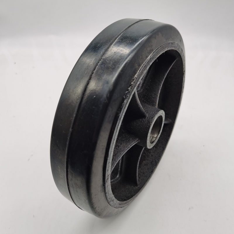 Dumpster Rubber on Iron Core Wheel