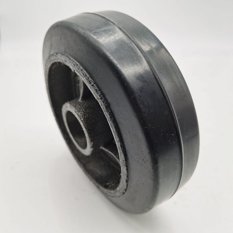 Dumpster Rubber on Iron Core Wheel