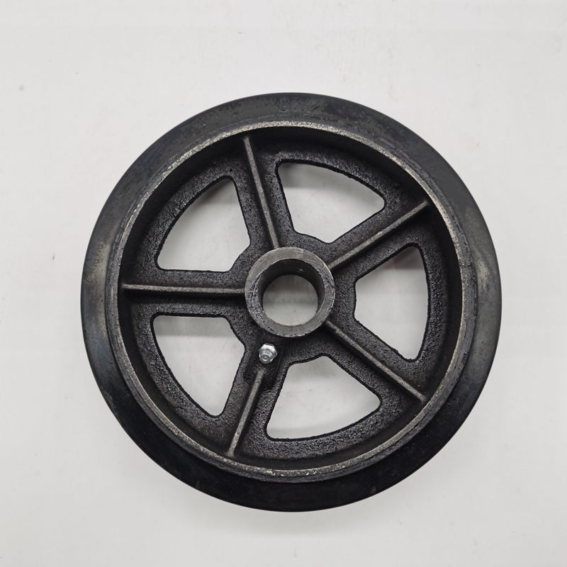 Dumpster Rubber on Iron Core Wheel