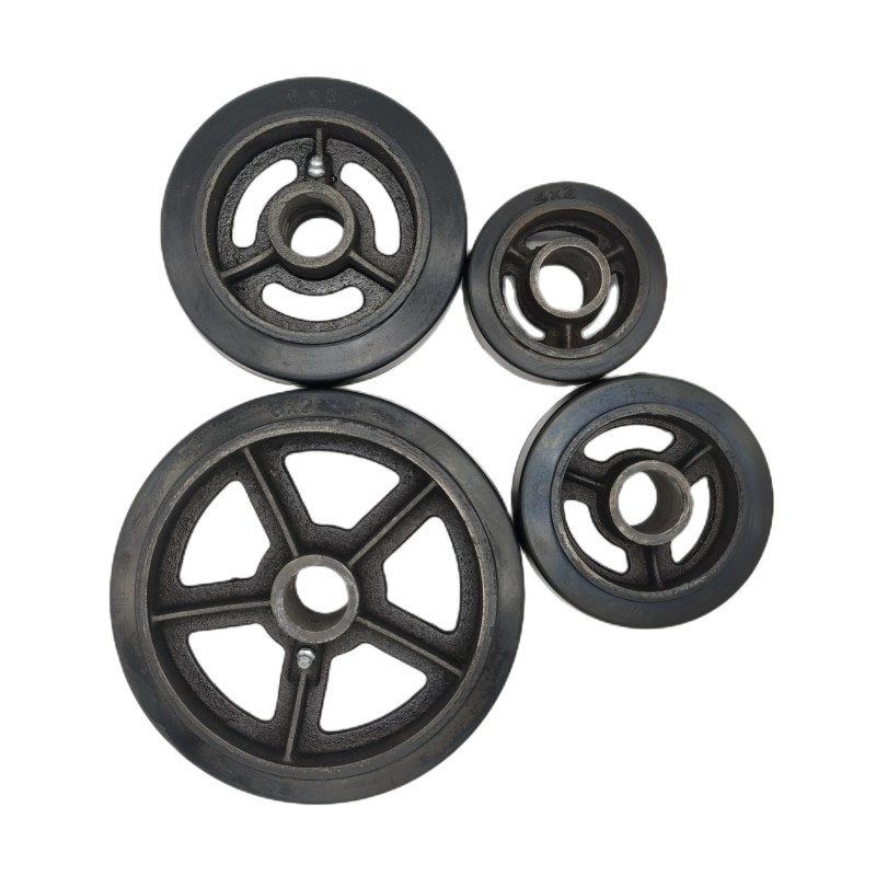 Dumpster Rubber on Iron Core Wheel